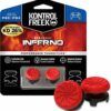 KontrolFreek FPS Freek Inferno for Playstation 4 (PS4) and Playstation 5 (PS5) Controller | Performance Thumbsticks | 2 High-Rise Concave | Red