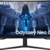 SAMSUNG 32" Odyssey Neo G7 4K UHD 165Hz 1ms G-Sync 1000R Curved Gaming Monitor, Quantum HDR2000, AMD FreeSync Premium Pro, Ultrawide Game View, DisplayPort, HDMI, Height Adjustable Stand, Black, 2022