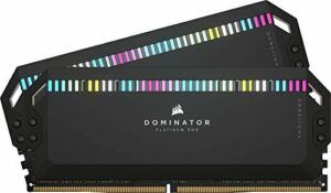 Corsair DOMINATOR PLATINUM RGB DDR5 64GB (2x32GB) 5200MHz C40 Intel Optimized Desktop Memory (Onboard Voltage Regulation, Patente