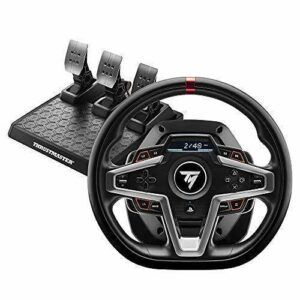 Thrustmaster T248P, Racing Wheel and Magnetic Pedals, HYBRID DRIVE, Magnetic Paddle Shifters, Dynamic Force Feedback, Screen with Racing Information (PS5, PS4, PC)