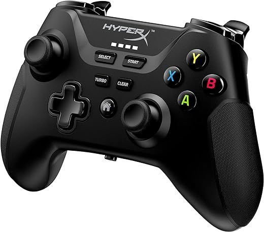 HyperX Clutch – Wireless Gaming Controller for Android and PC, Cloud and Mobile Gaming, Bluetooth, 2.4GHz Wireless, USB-C to USB-A Wired Connection, Standard Button Layout, Detachable Phone Clip (Renewed)