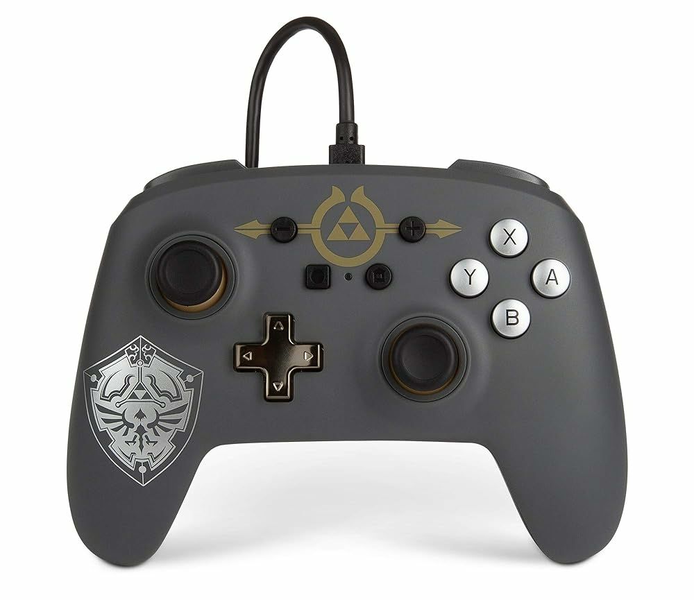 PowerA Enhanced Wired Controller for Nintendo Switch with more than 30 skins available.