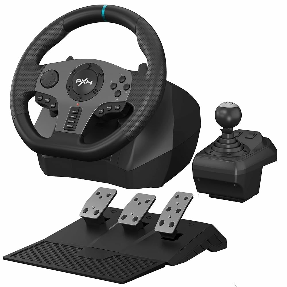PXN V9 Gaming Racing Wheel with Pedals and Shifter, 270/900 Degree Steering Wheel